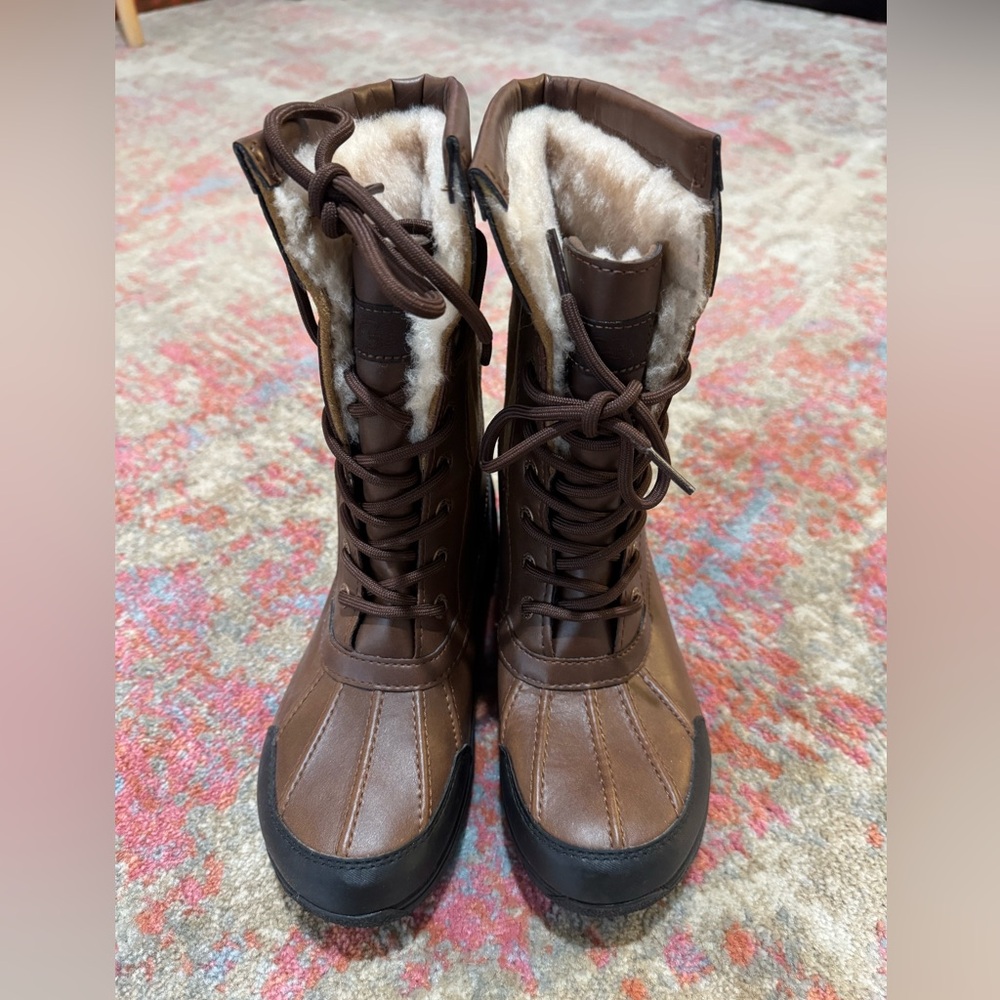 UGG Brown Fur-Lined kids boots